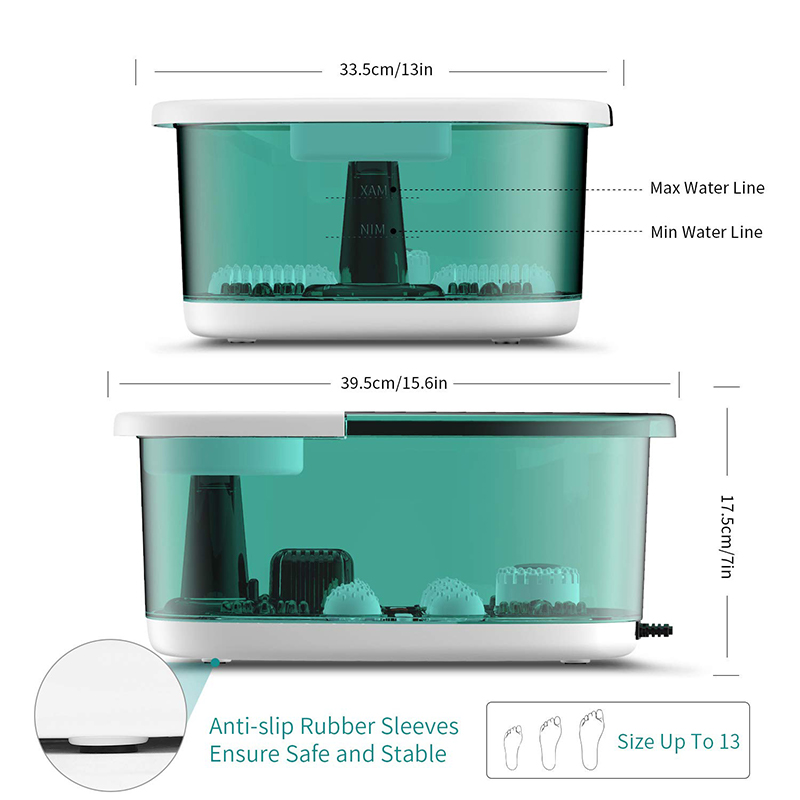 MM-20A-3 Pengurut Mandian Spa Kaki dengan Haba dan Empat Penggelek Urut Besar