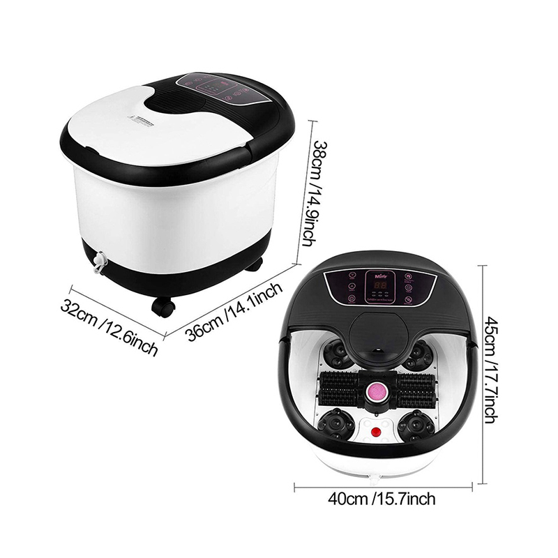 MM-18C Pengurut Mandian Spa Kaki Automatik Dengan Penggelek Urut 8pcs Dan Batu Apung