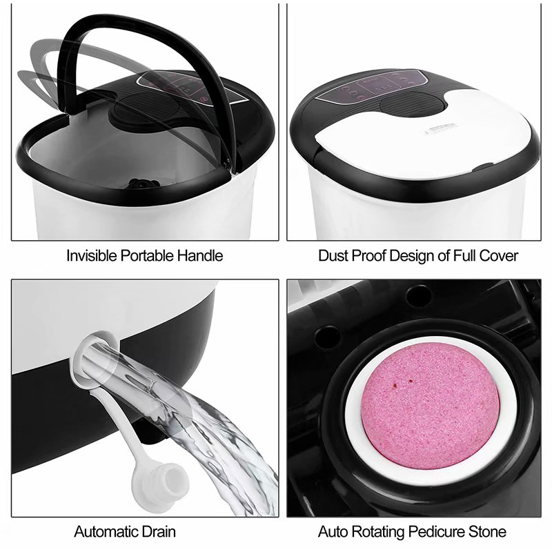 MM-18C Pengurut Mandian Spa Kaki Automatik Dengan Penggelek Urut 8pcs Dan Batu Apung